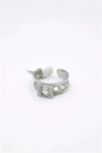 6'lı Taşlı Baget Yüzük - Gümüş - 2