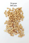 Oya Abiye Bileklik Kolye Pleksi Metalik Plastik Pul Altın Renk 24 Gram 300 Adet - Bnc536 - 1