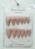 Mina Beauty Kedi Gözü Takma Tırnak 12 li Parlak Bakır - 1