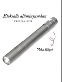 Doktor Muayene Işık Kalemi  Yaka Kalem Feneri Alüminyum Malzeme 2 Adet thumbnail 2