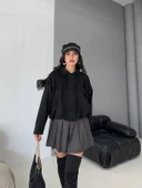 Süet Apoletli Bomber Ceket - 5