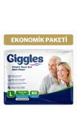 Giggles Yetişkin Bel Bantlı Hasta Bezi Large 60 Adet - 1
