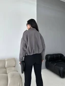 Süet Apoletli Bomber Ceket - 4