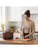 NS-6636 Retro Ahşap Tasarım Bluetooth Hoparlörlü Radyo – Fm/am Destekli, Şarjlı ve Taşınabiliri Radyo thumbnail 4