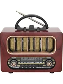 NS-6636 Retro Ahşap Tasarım Bluetooth Hoparlörlü Radyo – Fm/am Destekli, Şarjlı ve Taşınabiliri Radyo thumbnail 1