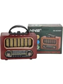 NS-6636 Retro Ahşap Tasarım Bluetooth Hoparlörlü Radyo – Fm/am Destekli, Şarjlı ve Taşınabiliri Radyo thumbnail 3