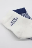 Bistyle Big Heart Penye Soket Çorap 2'Li BS10117 Lacivert - 2