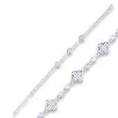 925 Ayar Gümüş Yonca Bileklik thumbnail 1