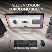 Logitech MX Brio Ultra HD 4K Gizlilik Kapaklı ve Mikrofonlu Yayın Web Kamerası, Koyu Gri - 9