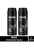2 Adet Axe Erkek Deodorant & Bodyspray Black 48 Saat Etkileyici Koku Vücut Spreyi 150 Ml - 1