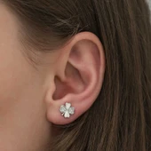 Gümüş Yonca Küpe thumbnail 2