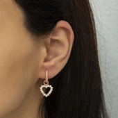 Gümüş Halka Kalp Küpe thumbnail 2