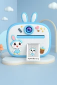 Tavşan Temalı Anında Baskılı Çocuk Kamerası Print Kamera | Çift Kamera, 2,0″ Ekran, Silikon Kılıf - 6