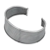 925 Ayar Gümüş Eskitme Desenli Kadın Bilezik thumbnail 2