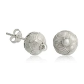 Gümüş Kazaziye Örgü Kadın Küpe thumbnail 1