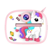 Unicorn Temalı Anında Baskılı Çocuk Kamerası Print Kamera | Çift Kamera, 2,0″ Ekran, Silikon Kılıf - 3