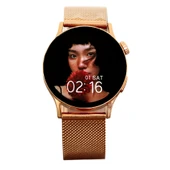 Logia GT2 38mm Çinko Alaşım Kasa Metal Kordon Akıllı Saat - Rose Gold - 3