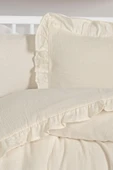 Kanz 2 Kat Fırfırlı Bebek Müslin Nevresim Knz-023 Krem - 4