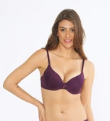 Tektaş Kadın Mürdüm Balenli Dolgusuz Boş Sütyen - 2