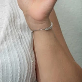 Gümüş Su Yolu Asansörlü Kadın Bileklik - 4