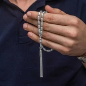 Gümüş Arpa Kesim Erkek Tesbih - 2