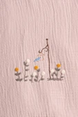 Kanz 4 Kat Hand Made Fırfırlı Müslin Örtü Seti Knz-020 Pudra - 4