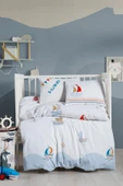 Kanz Ranforce Bebek Nevresim Takımı Knz-001 Sailboats - 1