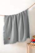 Kanz Bebek 4 Kat Müslin Örtü Knz-027 Gri - 1