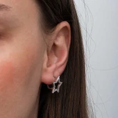 Gümüş Yıldız Kadın Küpe thumbnail 4