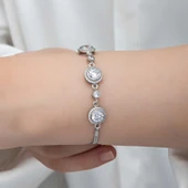 Gümüş Tektaş Kadın Bileklik - 4