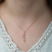 Gümüş Rose Sarmaşık Bayan Kolye thumbnail 2