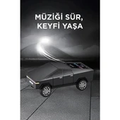 D68 Cyber Model Araba Tasarımlı Bluetooth Hoparlör 15w Güçlü Ses Rgb Led /tws/usb Siyah thumbnail 3