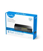 CUDY 8Port 10/100M PoE+ 2Up 80W Switch - 4