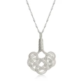 Gümüş Kazaziye Örgü Kadın Kolye thumbnail 1