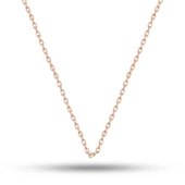 Gümüş Rose 0.30 Mikron 45 Cm Forse Kadın Zincir - 1