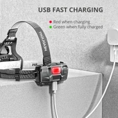 Ps-8002 Sensörlü Zoomlu Profesyonel Şarjlı Kafa Lambası thumbnail 2