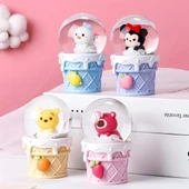 Mickey Mouse Işıklı Kar Küresi 7 Cm Alk3104 - 1