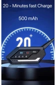 Bt62 Motosiklet Kask Kulaklığı Bluetooth Intercom 2 Intercom Bağlantılı thumbnail 6