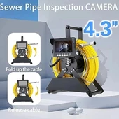 Profosyonel Ekranlı Kameralı 30 Metre Fiber Kablo Yılan Endoskop Kameralı Hafıza Kart Girişli Kuyu, Sondaj, Kanalizyasyo thumbnail 1