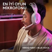 Logitech G522 LIGHTSPEED LIGHTSYNC RGB Kablosuz Bluetooth Oyuncu Kulaklığı - Beyaz - 7