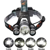 T6 Kafa Feneri 5000 Lumens 3xcree Xm-t6+2r5 Lamba Led Kamp Lambası - 1