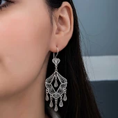 Gümüş Telkari Sallantılı Kadın Küpe thumbnail 3