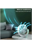 Masaüstü Vantilatör Usb Şarjlı Rgb Led Işıklı 3 Kademeli 180° Ayarlanabilir Soğutucu Fan Mi - 4