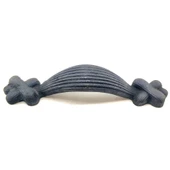 Antika Tarz Dekoratif Pirinç Örgü Mobilya Kulbu - 22x120 Mm, Oksit - 1