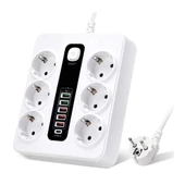 Hp-h04 3000w 10amper 6’lı 2metre Uzatma Kablolu Çoklu Termal Akım Priz - 2