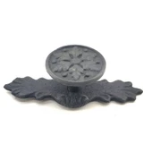 Antika Tarz Dekoratif Pirinç Çiçek Düğme - 27x70 Mm, Oksit - 1