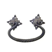 Antika Tarz Dekoratif Pirinç Kazan Kulbu - 90x130 Mm, Oksit - 1