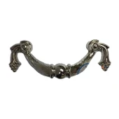 Dekoratif Zamak Üzümlü Kulp - 64mm, Nikel, 1 Adet - 1