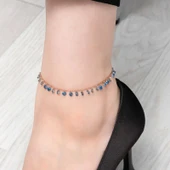 925 Ayar Gümüş Rose Mistik Topaz Taşlı Halhal thumbnail 1