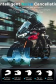Bt68 Motosiklet Kask Bluetooth Kulaklık 1080p Kamera Ses Kontrolü Video Kayıt Özellikli İntercom - 3